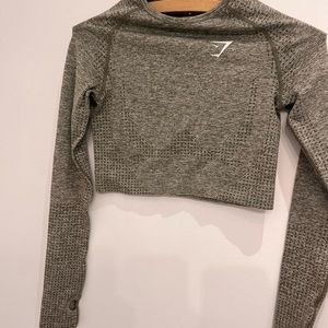 Gymshark small green crop top